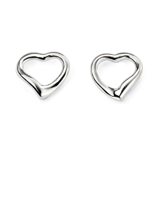 Sterling silver heart studs