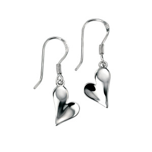 Silver heart drops