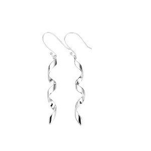 Sterling silver twirl drops.