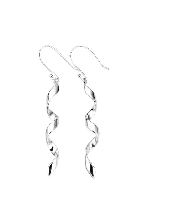 Sterling silver twirl drops.