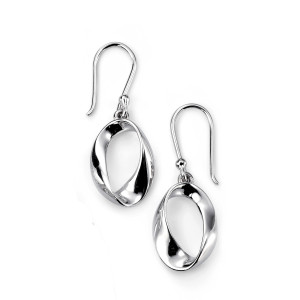 Twisted circle earrings