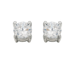 Silver CZ studs.