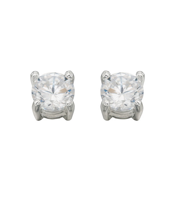 Silver CZ studs.