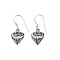 Heart drop earrings.