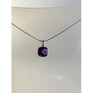 Sterling silver amethyst pendant