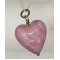 Pastel Pink Murano Glass Heart Pendant