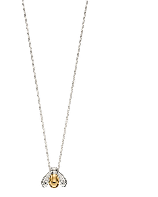 Silver bee with gold plating