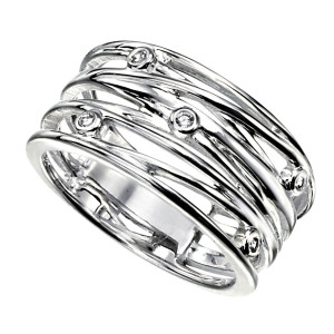 Multi CZ silver ring