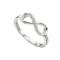Sterling silver CZ infinity ring