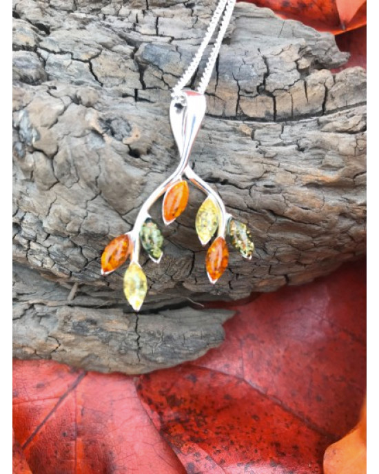 Multi amber drop pendant
