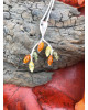 Multi amber drop pendant
